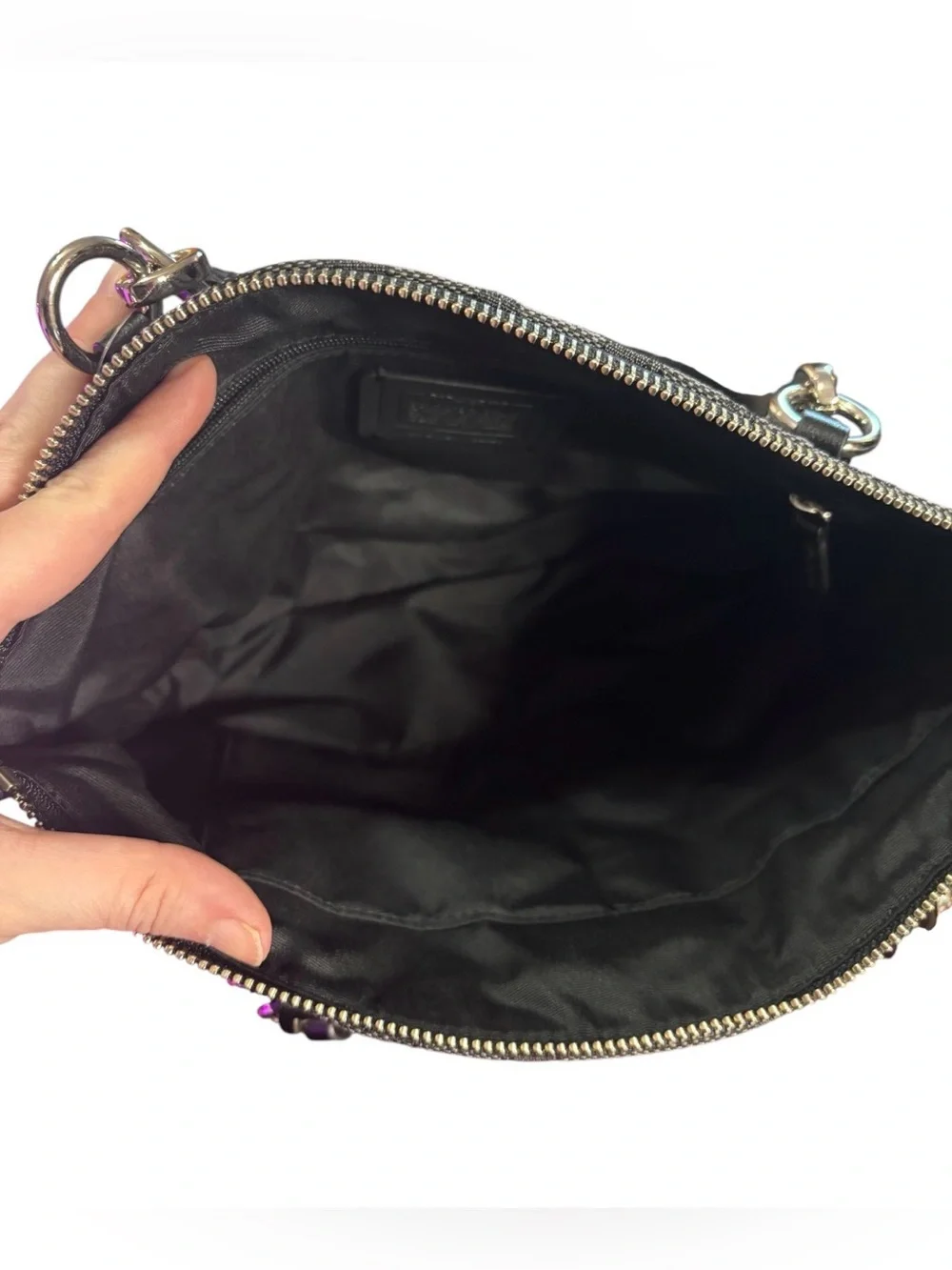 Coach NWOT Signature Small Kelsey Satchel in Black Smoke